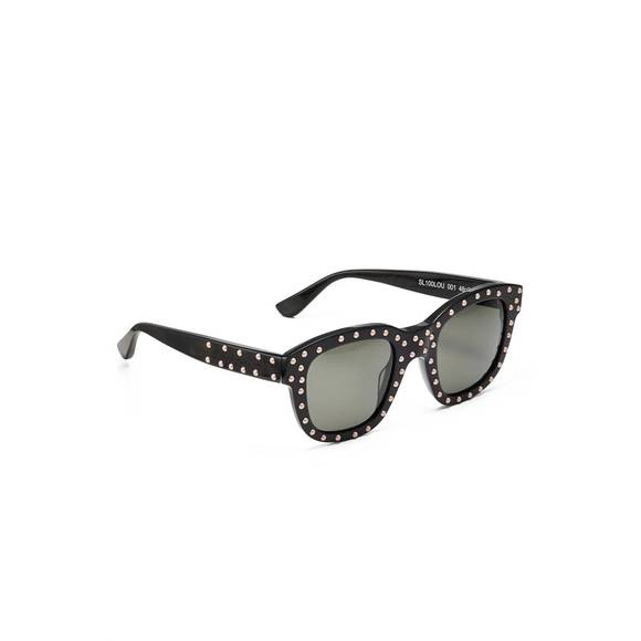 SAINT LAURENT classic studded sunglasses in black - Picture 2 of 2
